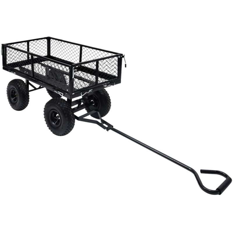 foto del prodotto vidaxl carrello a mano da giardino nero 250 kg