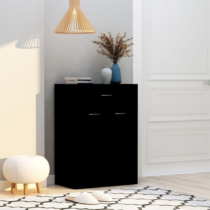 foto del prodotto furniture limited scarpiera nera 60x35x84 cm in legno