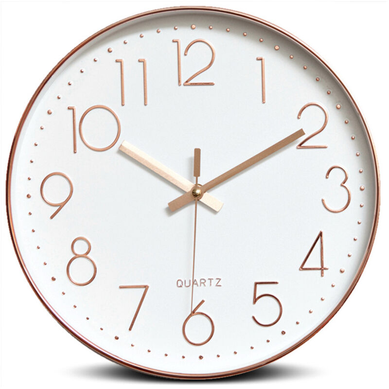 foto del prodotto sinbinta 30cm orologio da parete silenzioso, movimento al quarzo, orologio da parete circolare facile lettura, per soggiorno, camera da letto,