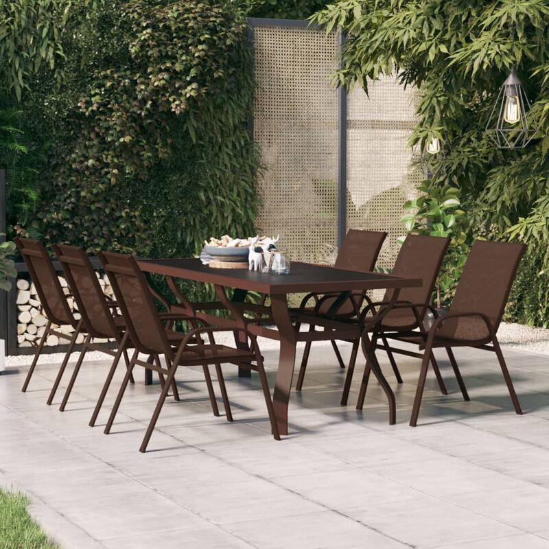 foto del prodotto prolenta premium furniture limited tavolo da giardino marrone e nero 180x80x70