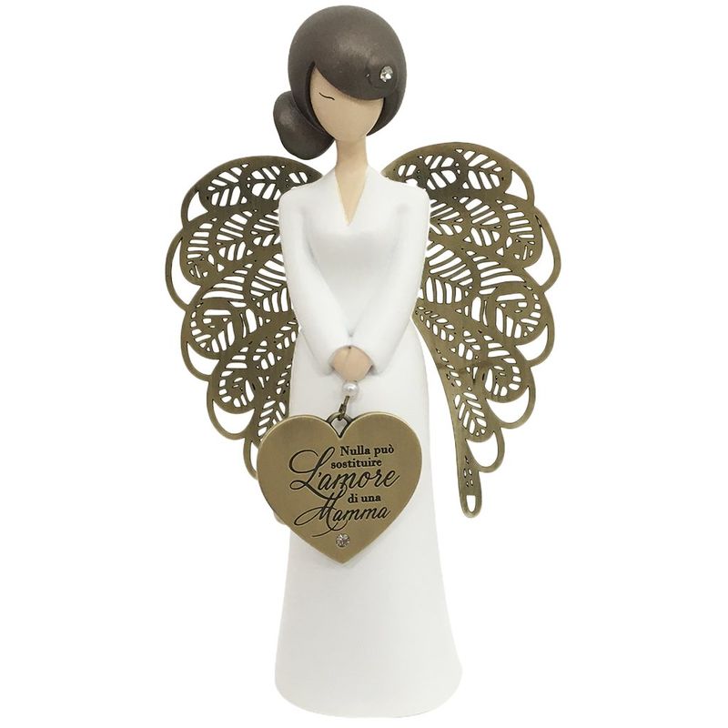 foto del prodotto you are an angel figurina angelo, ceramica, bianco, 15.5 cm l amore della mamma
