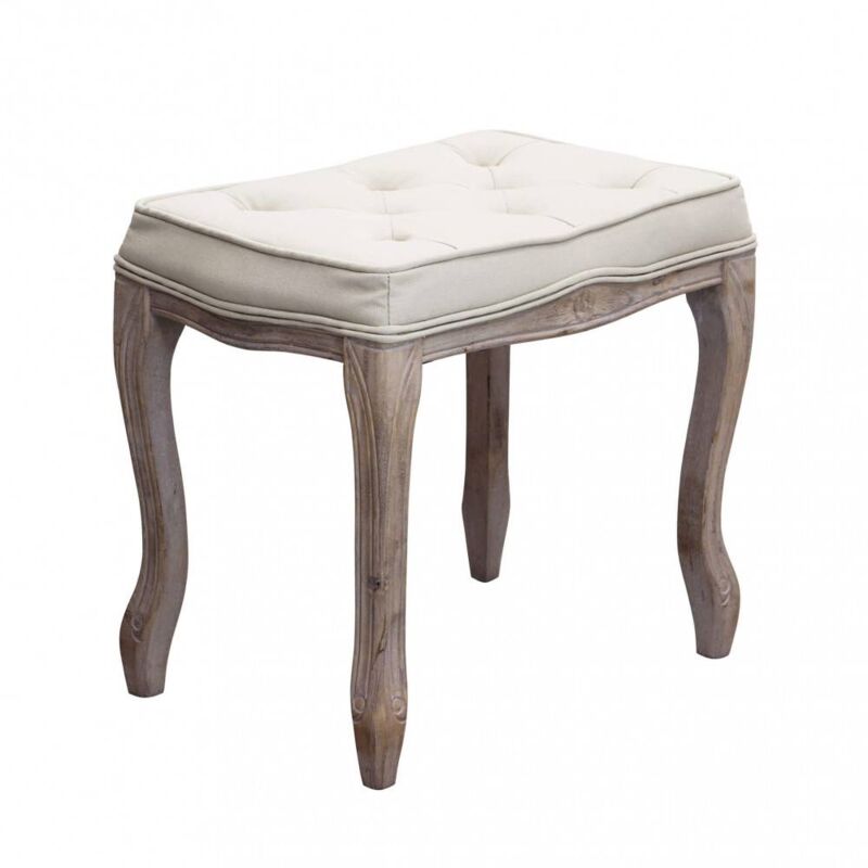 foto del prodotto bob gardens sgabello vintage in legno cm 50x36x47 celi colore beige