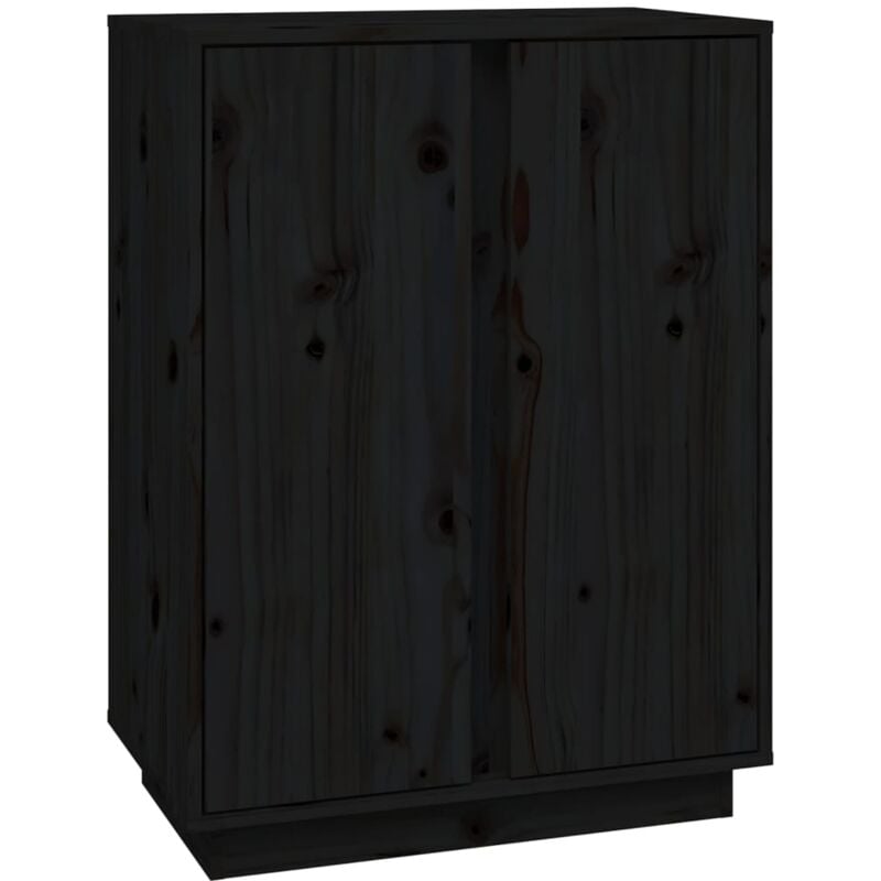 foto del prodotto credenza buffet cassettiera mobile contenitore organizer cucina soggiorno soggiorno 60 x 35 x 80 cm legno massello di pino nero