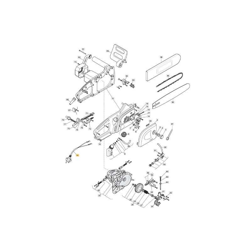 foto del prodotto cavo alimentazione elettrosega modelli cp1.8 ea1800 originale stiga 118800459 0