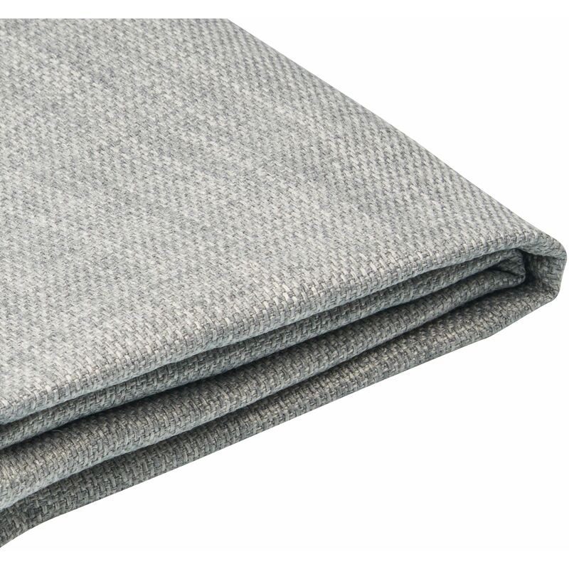 foto del prodotto beliani fodera per telaio letto in velluto grigio chiaro 90 x 200 cm fitou