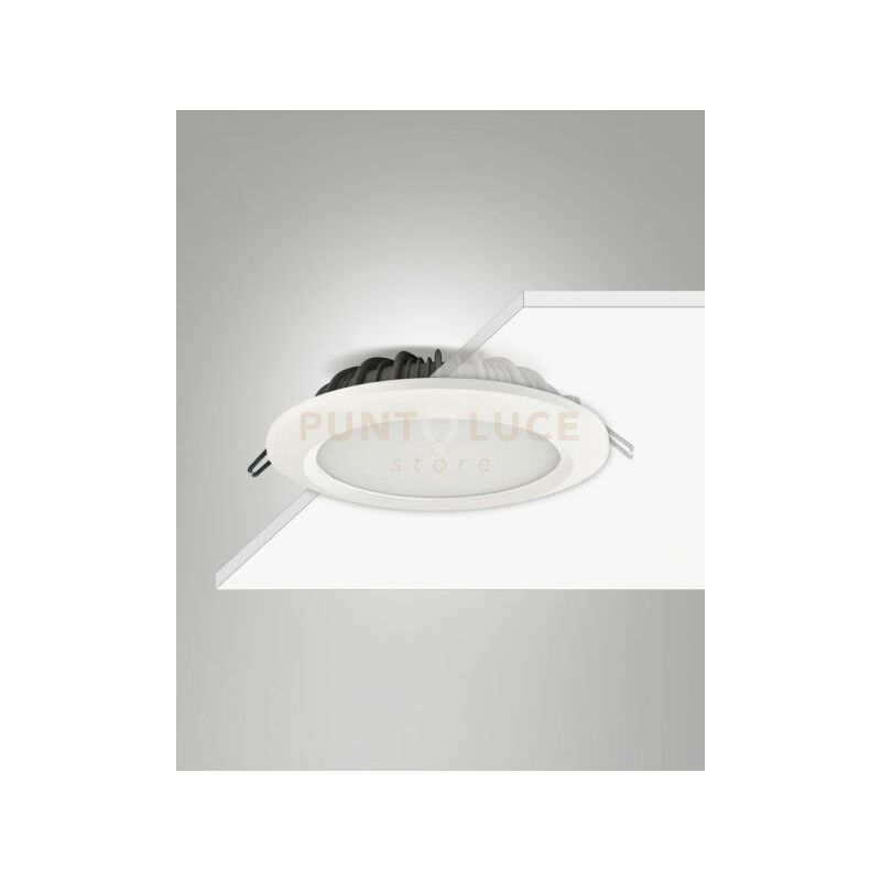 foto del prodotto fabas peggy faretto da incasso 12w 4000k 1850lm bianca ip44 dimmerabile dali