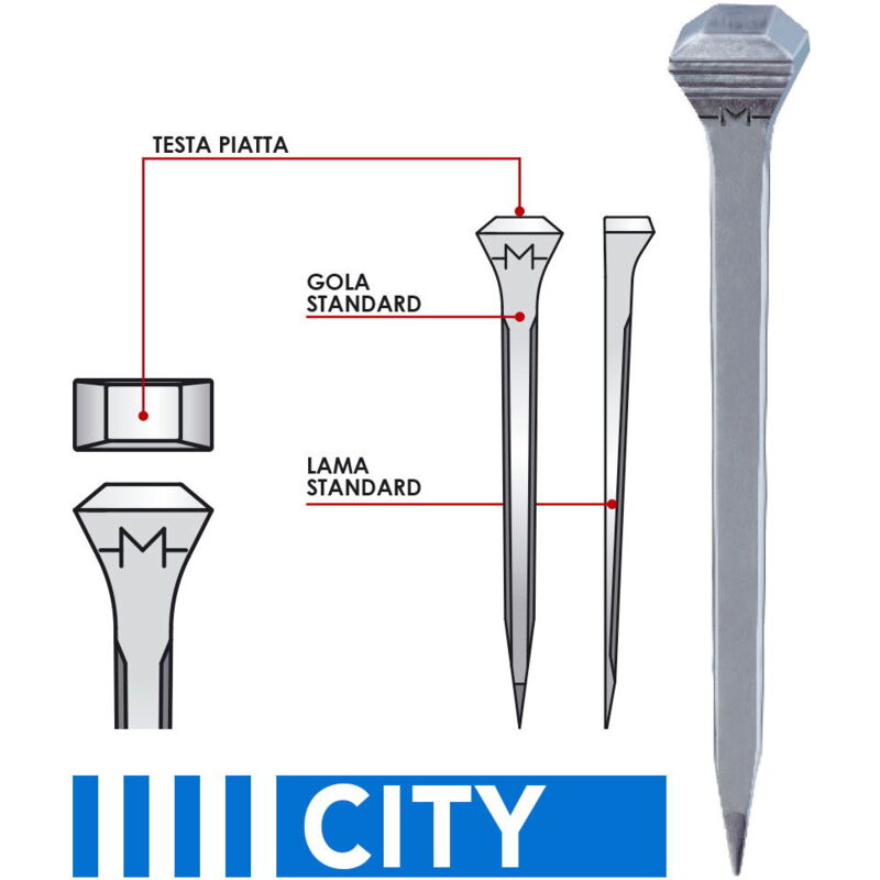 foto del prodotto chiodi mondial per cavalli da passeggiata stile americano city city 6 54 mm da 250 pz