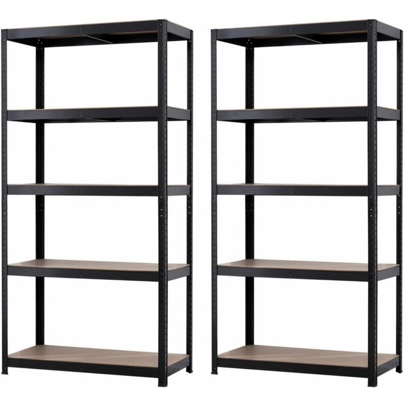 immagine 0 del prodotto set 2 scaffali metallici neri