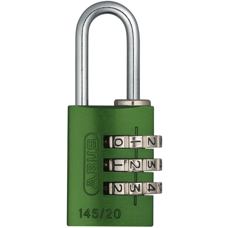 immagine 0 del prodotto abus lucchetto a combinazione 145 20 verde lucchetto per bagagli, armadietti e molto altro. lucchetto in alluminio codice a combinazione