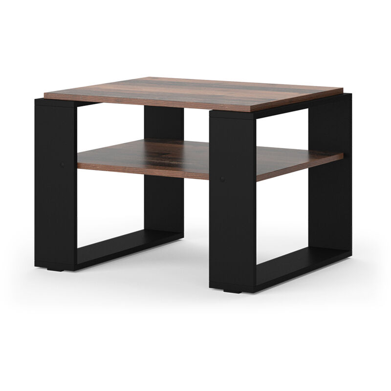foto del prodotto vicco tavolino da salotto helm, legno antico, 65.6 x 46.2 cm con ripiano