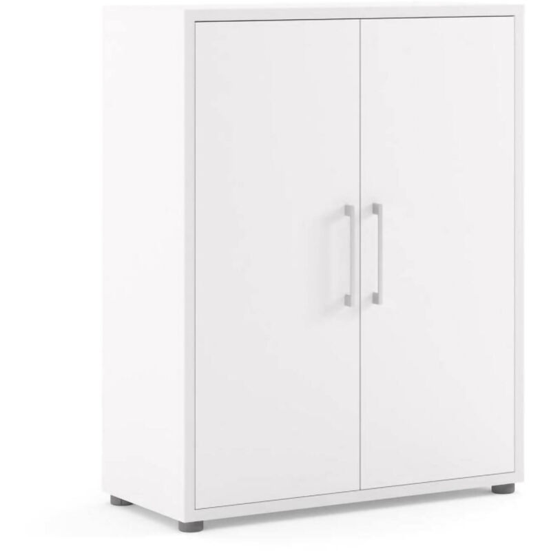 foto del prodotto dmora credenza leocadie, buffet da soggiorno, madia da salotto, dispensa da cucina, 89x40 h113 cm, bianco
