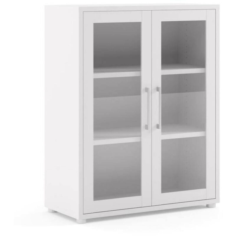foto del prodotto credenza laureen, buffet da soggiorno, madia da salotto, dispensa da cucina, 89x40 h113 cm, bianco dmora