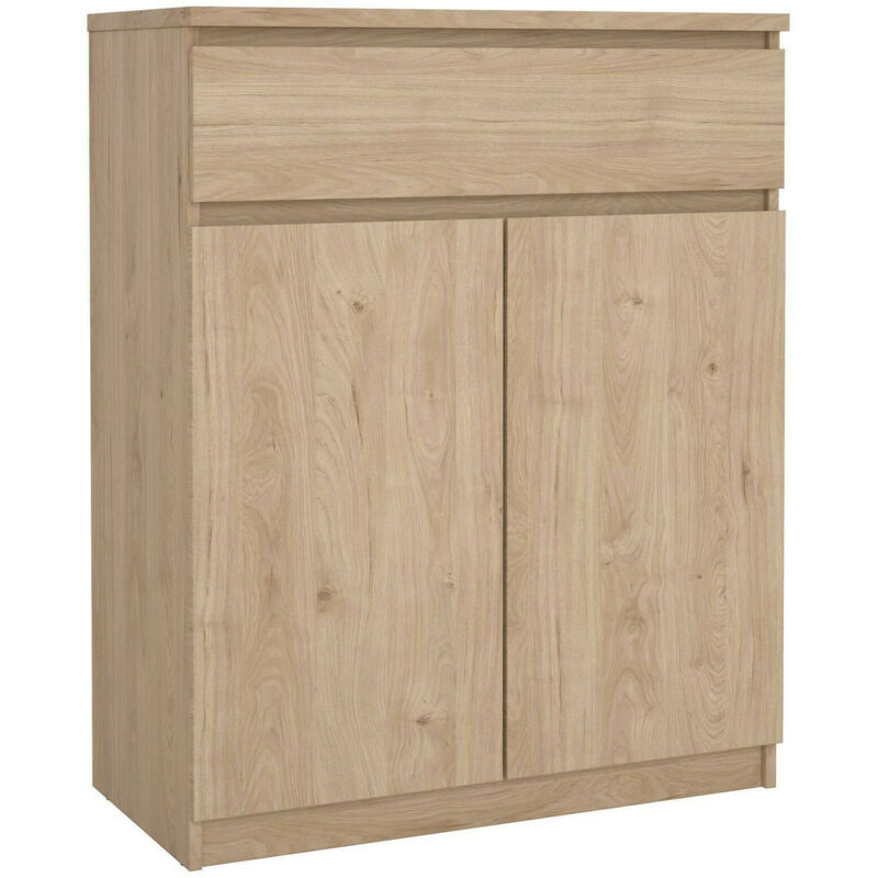 foto del prodotto credenza genziana, buffet da soggiorno, madia da salotto, dispensa da cucina, 80x40 h100 cm, rovere dmora