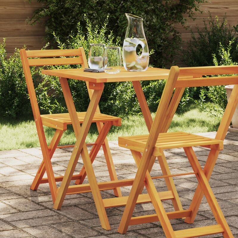 foto del prodotto tavolo da giardino pieghevole quadrato 60x60x72 cm legno massello di acacia vidaxl