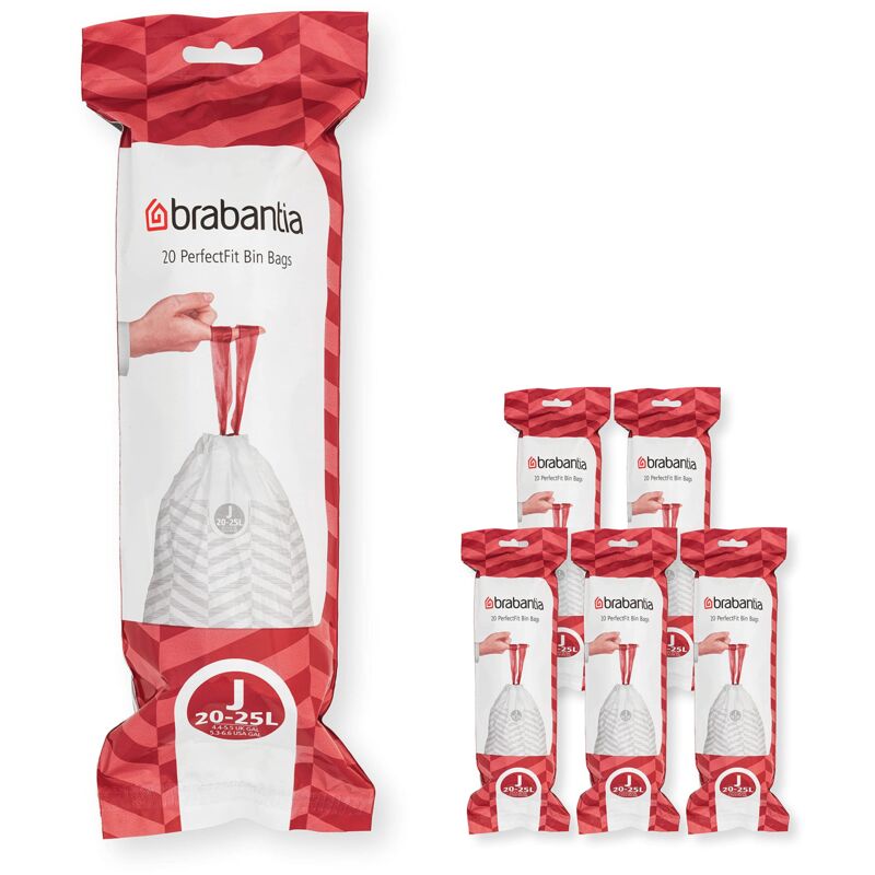 foto del prodotto brabantia perfectfit bags, code j, 20 25l,120 bags