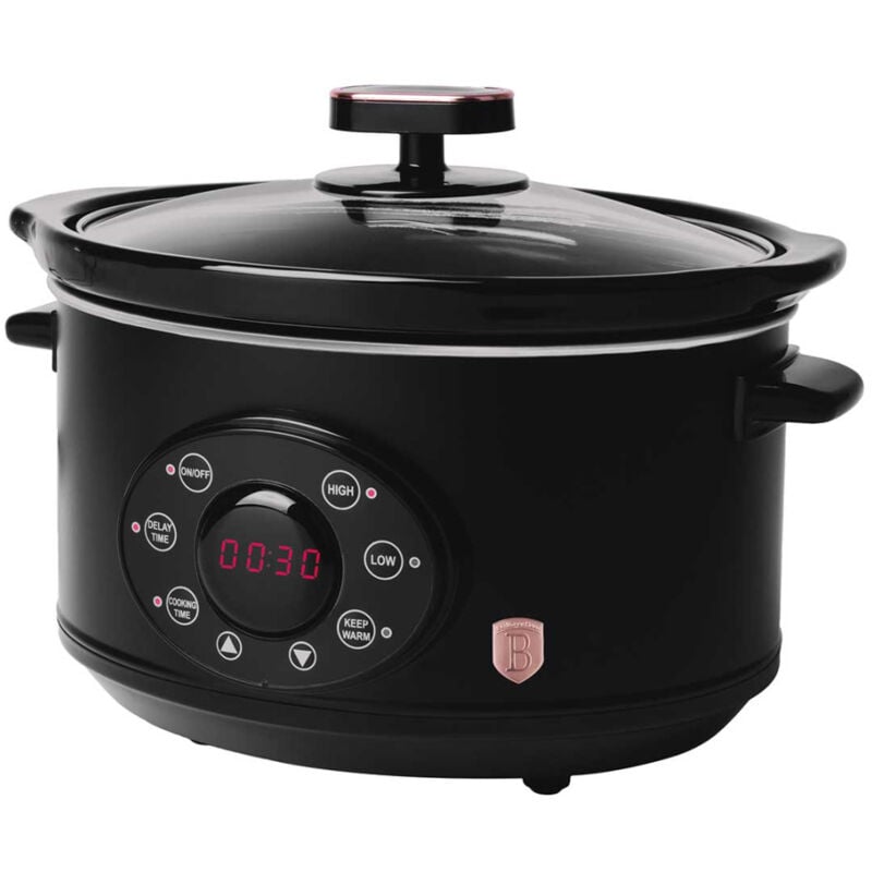 foto del prodotto pentola elettrica a cottura lenta 3,5l berlinger haus bh 9501 rosa nera