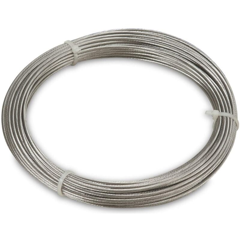 foto del prodotto cavo in acciaio inox per il montaggio e il tensionamento di tende da sole e tende da sole, 14m x 2mm, 10822 windhager
