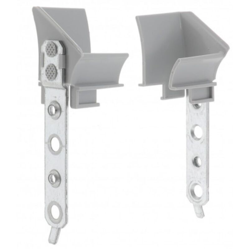 foto del prodotto cyclingcolors 2x persiana avvolgibile tradizionale o tunnel tulipe per lamelle da 12 a 15 mm 4 fori imbuto in pvc grigio binario di guida
