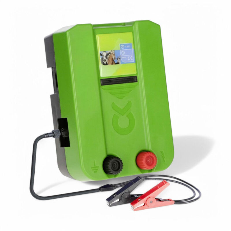 foto del prodotto elettrificatore alimentazione rete elettrica 220v e batteria ricaricabile esterna da 12v per animali