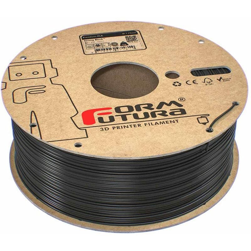 foto del prodotto formfutura 1.75 mm premium pla strong nero stampante 3d filamento