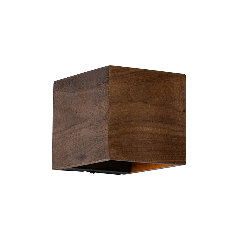 immagine 0 del prodotto appliques transfer rustico legno,acciaio marrone quadrato g9 max. 1 x 2.5 watt qazqa