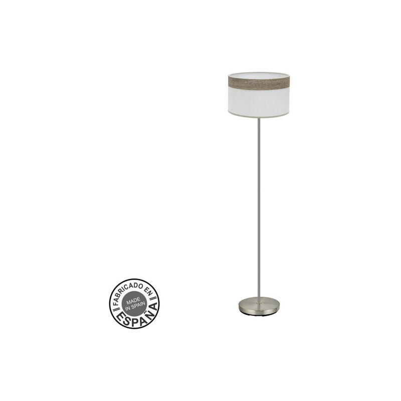 foto del prodotto fabrilamp pavimento soggiorno cloe 1xe27 nichel legno bianco grigio 162x40x40 cm