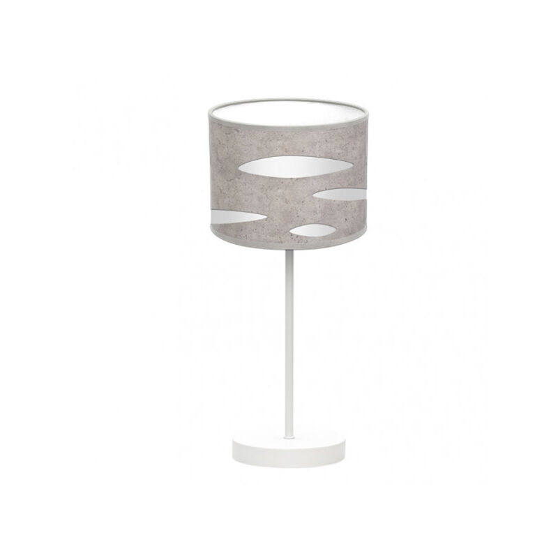 foto del prodotto fabrilamp lampada da tavolo odra 1xe14 bianco grigio cemento 42x17x17 cm brand