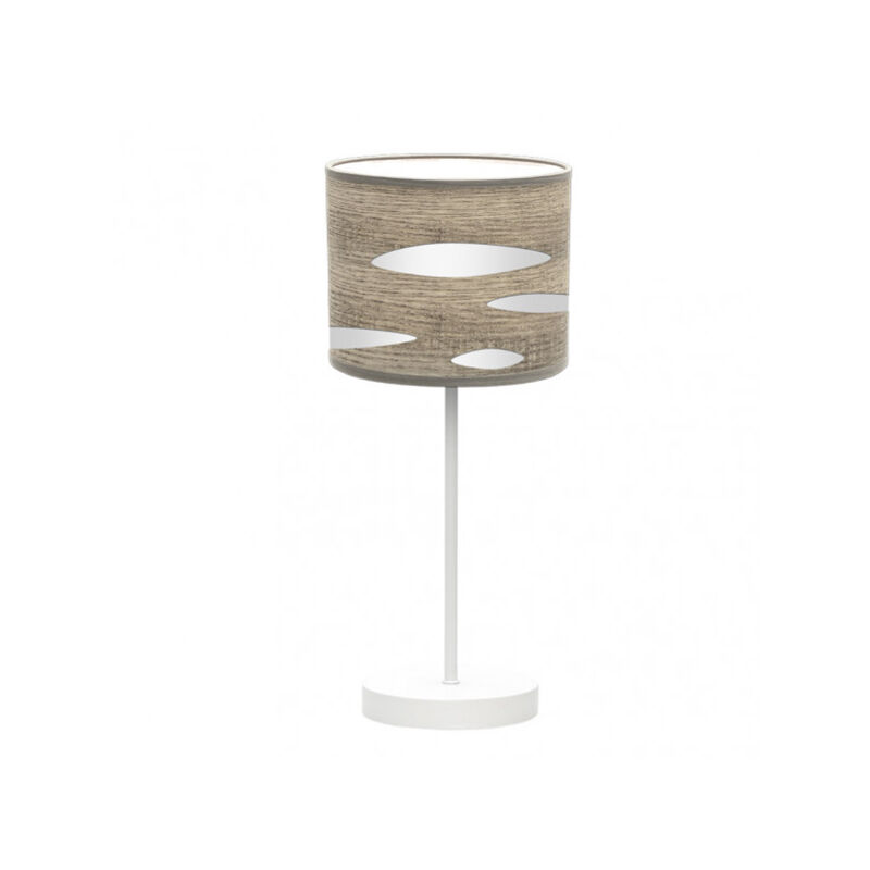 foto del prodotto fabrilamp lampada da tavolo odra 1xe14 bianco grigio legno 42x17x17 cm brand