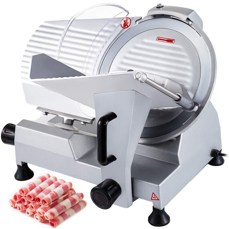 foto del prodotto affettatrice commerciale, affettatrice elettrica gastronomi 240w, elettrica per alimenti con lama in acciaio al carbonio da 10 pollici, 350 400