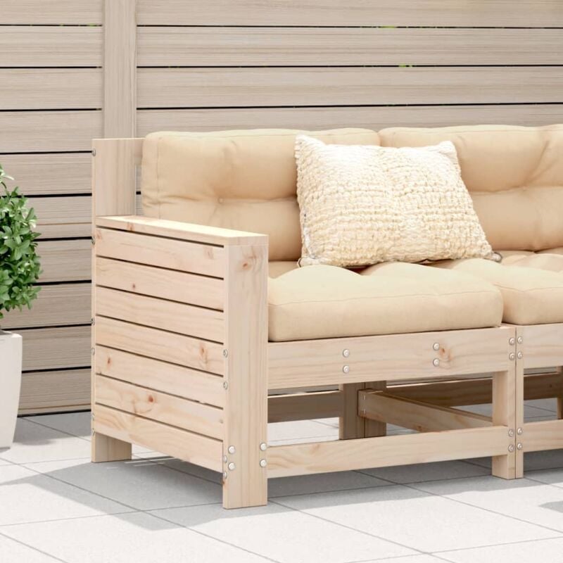 foto del prodotto vidaxl divano giardino senza braccioli con cuscino legno massello pino
