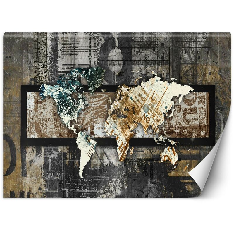 foto del prodotto gbshop carta da parati, mappa del mondo in stile vintage 400x280