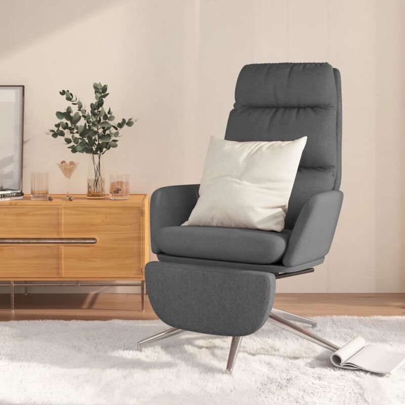 foto del prodotto prolenta premium furniture limited poltrona relax con poggiapiedi grigio scuro