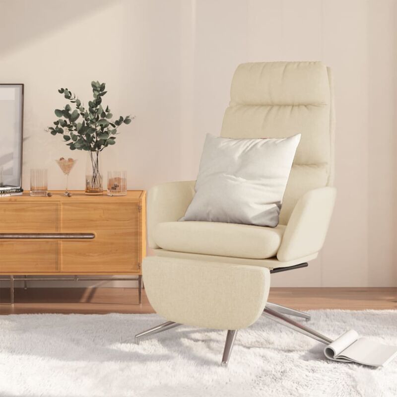 foto del prodotto prolenta premium furniture limited poltrona relax con poggiapiedi crema in