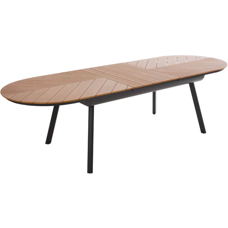 foto del prodotto oviala tavolo da giardino rettangolare allungabile 220 280 cm effetto legno