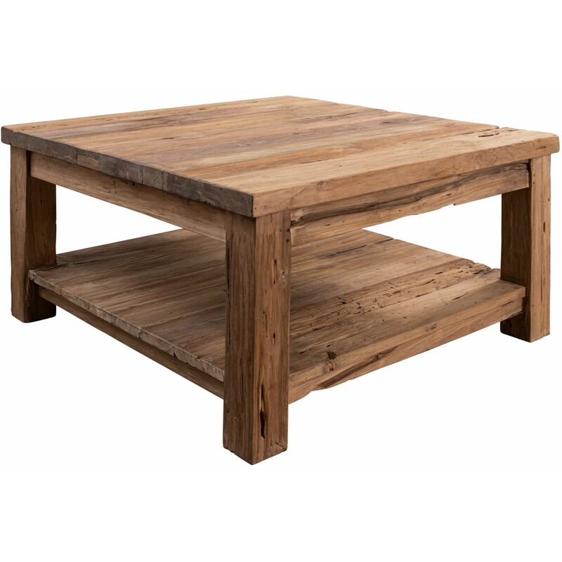 foto del prodotto tavolino da salotto in legno di teak 90x90x45 naturale grezzo bassano 140
