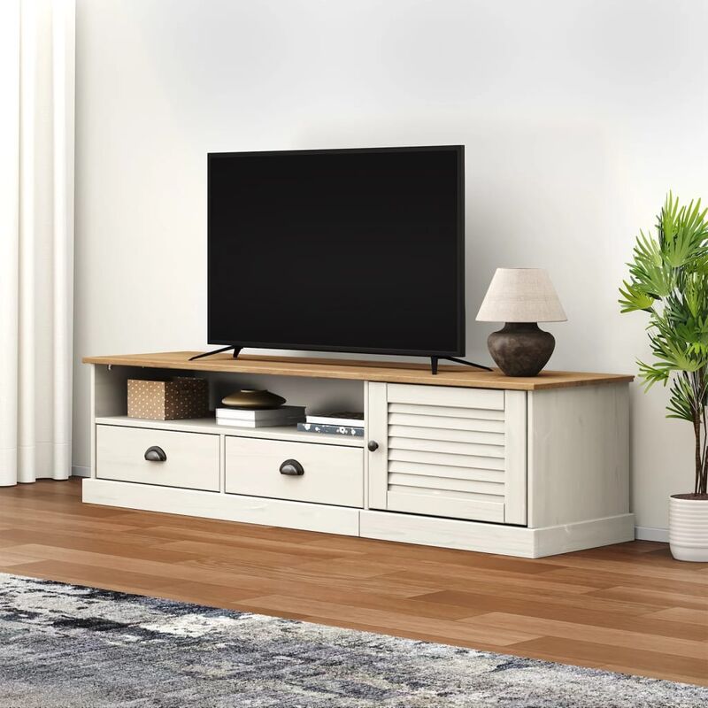foto del prodotto vidaxl furniture limited mobile porta tv vigo bianco 156x40x40 cm