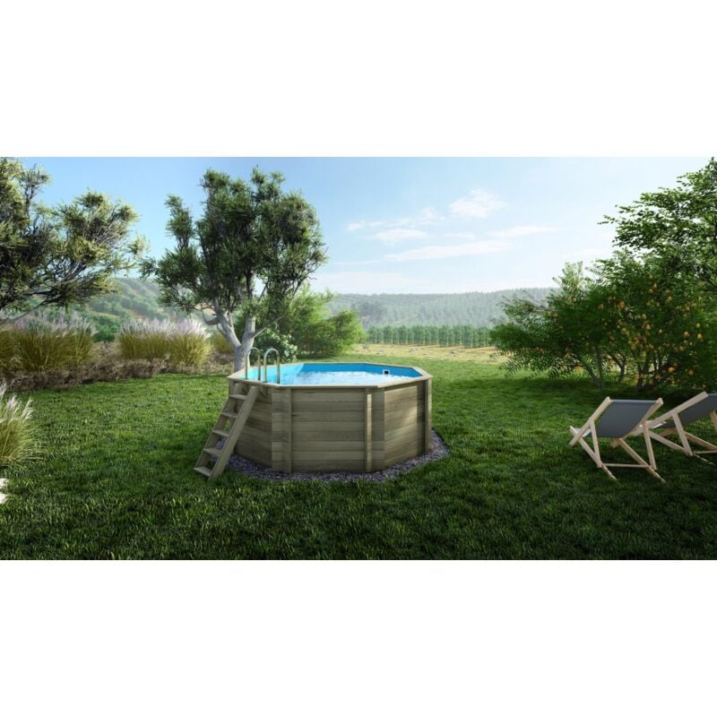 foto del prodotto piscina in legno coral 3,25x3,25 h.1,18 m autoportante bas7301osp sza