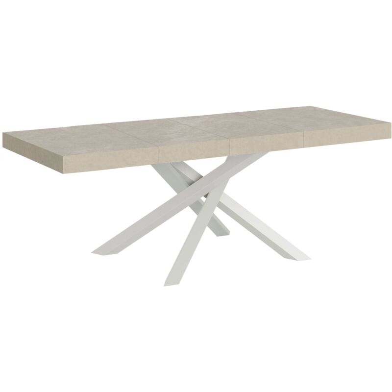 foto del prodotto tavolo allungabile 200 304x90x77 cm volantis premium cashmere telaio bianco