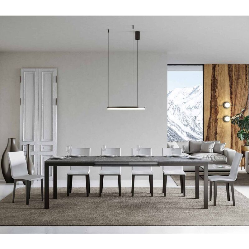 foto del prodotto tavolo allungabile fino a 440 cm everyday evolution 180 con piano finitura cemento