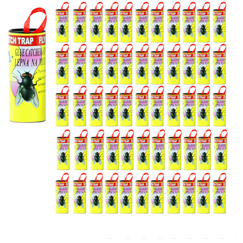 foto del prodotto rullo anti mosche potente, carta moschicida, tavola anti mosche, medicina anti mosche, trappola per zanzare 52 pezzi 