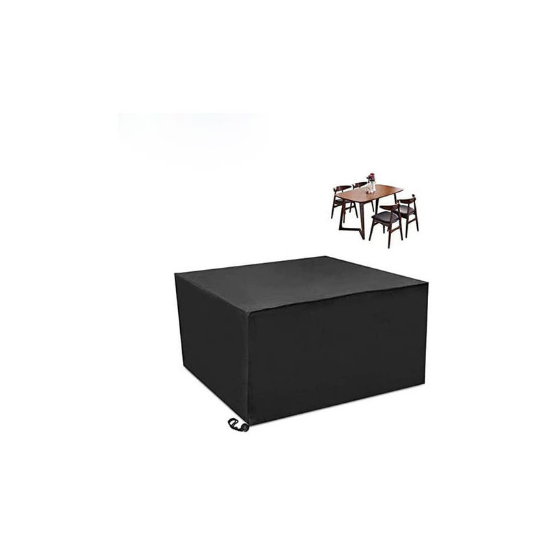 foto del prodotto copertura per mobili da giardino, grande copertura protettiva per mobili da giardino quadrati 120x120x74cm nero