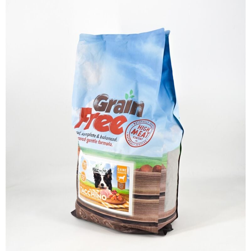 foto del prodotto crocchette peraga grain free per cane adulto 2kg tacchino cibo per cani