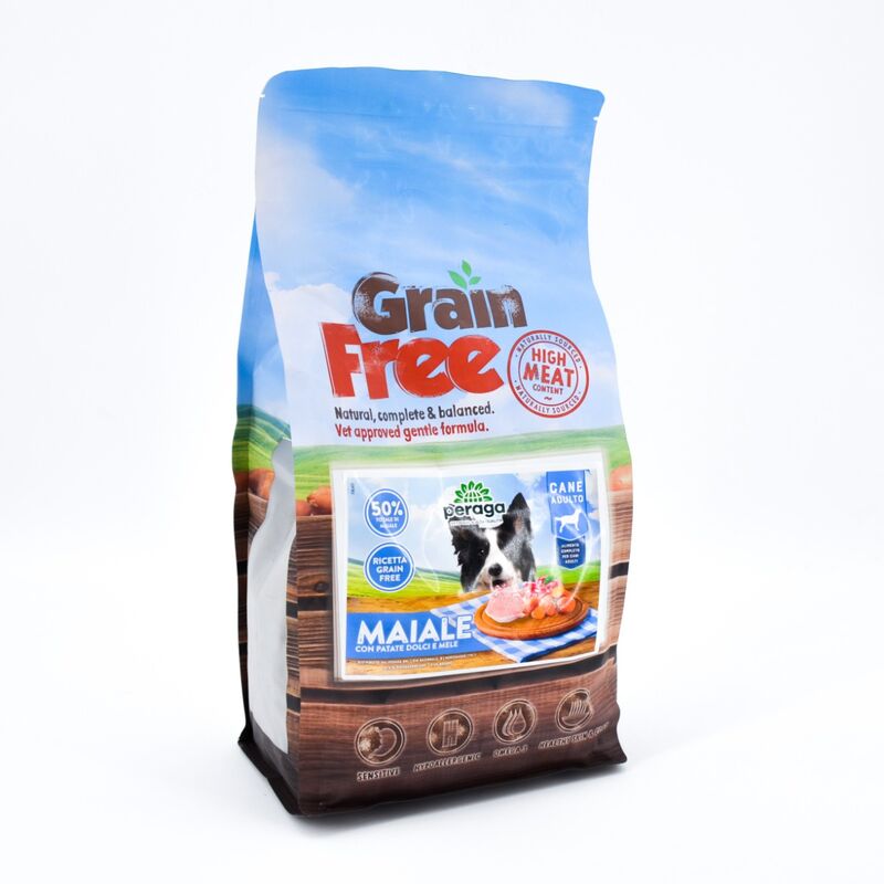 foto del prodotto crocchette peraga grain free per cane adulto 2kg maiale cibo per cani