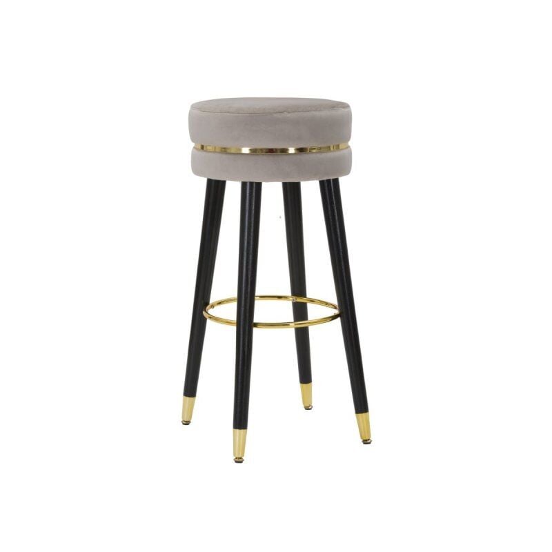 foto del prodotto sgabello bar paris grigio gold cm 35x74
