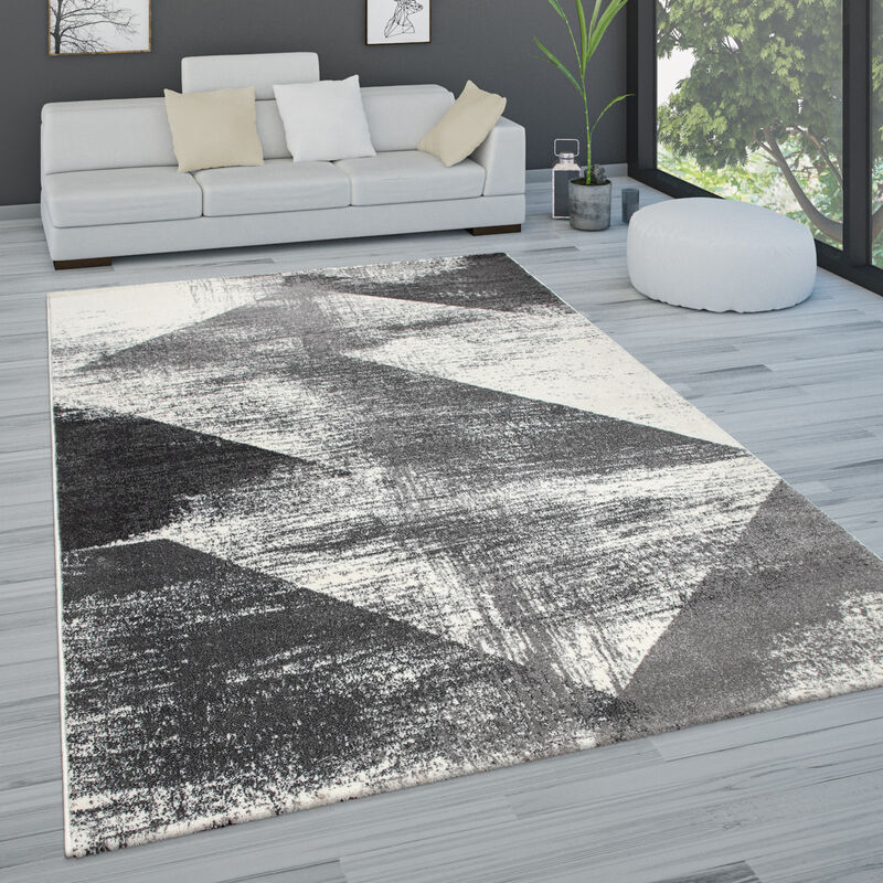 foto del prodotto paco home tappeto salotto moderno pelo corto pastello vintage astratto diversi stili 80x150 cm, antracite