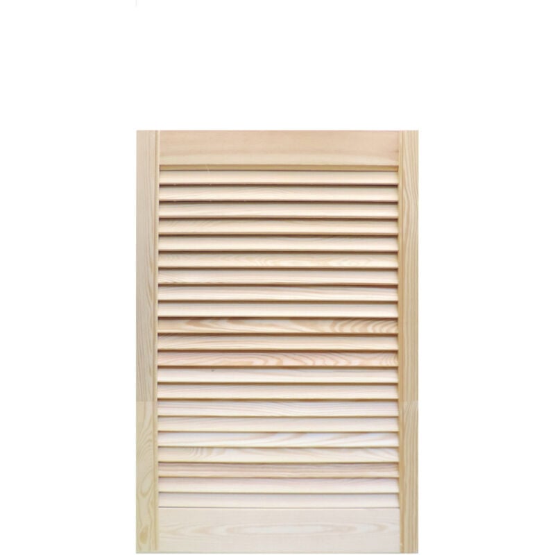 foto del prodotto onlywood antina persianata aperta legno pino naturale massello 355 x 395 h. mm