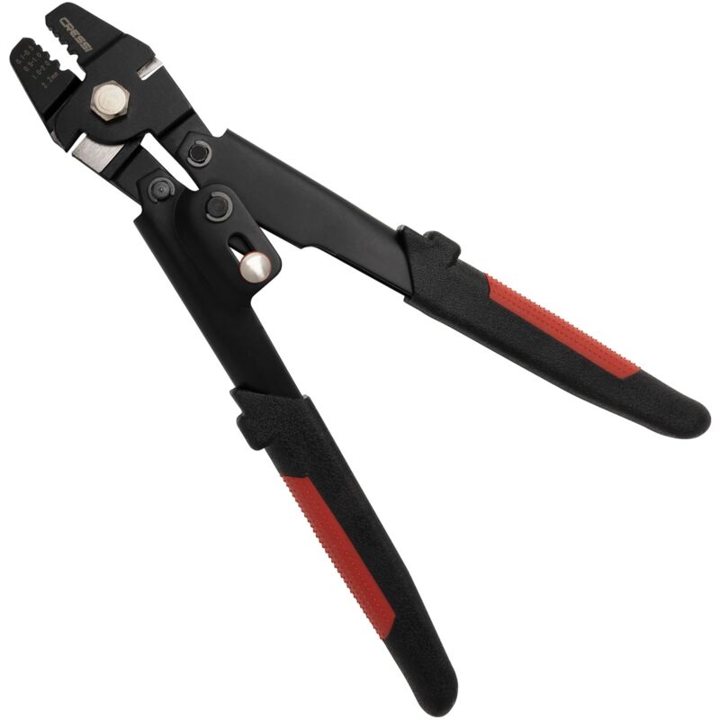 foto del prodotto cressi crimping tool, pinza crimpaggio manicotti sleeves unisex adulto, nero rosso, taglia unica