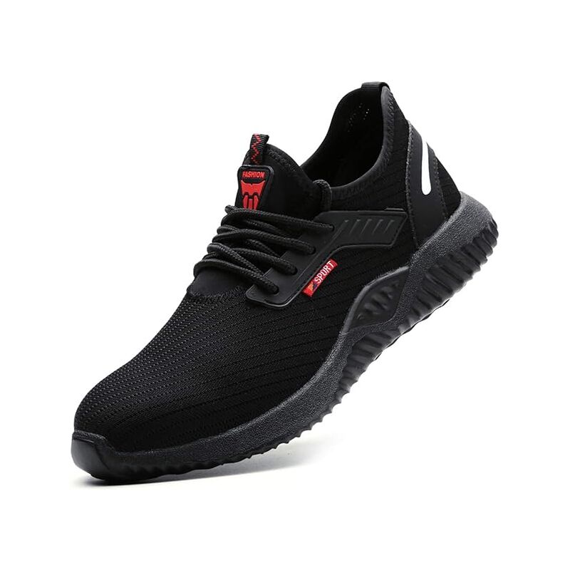 foto del prodotto scarpe antinfortunistiche per uomo e donna, scarpe da lavoro leggere e traspiranti con puntale in acciaio, standard s1, per edilizia e industria,