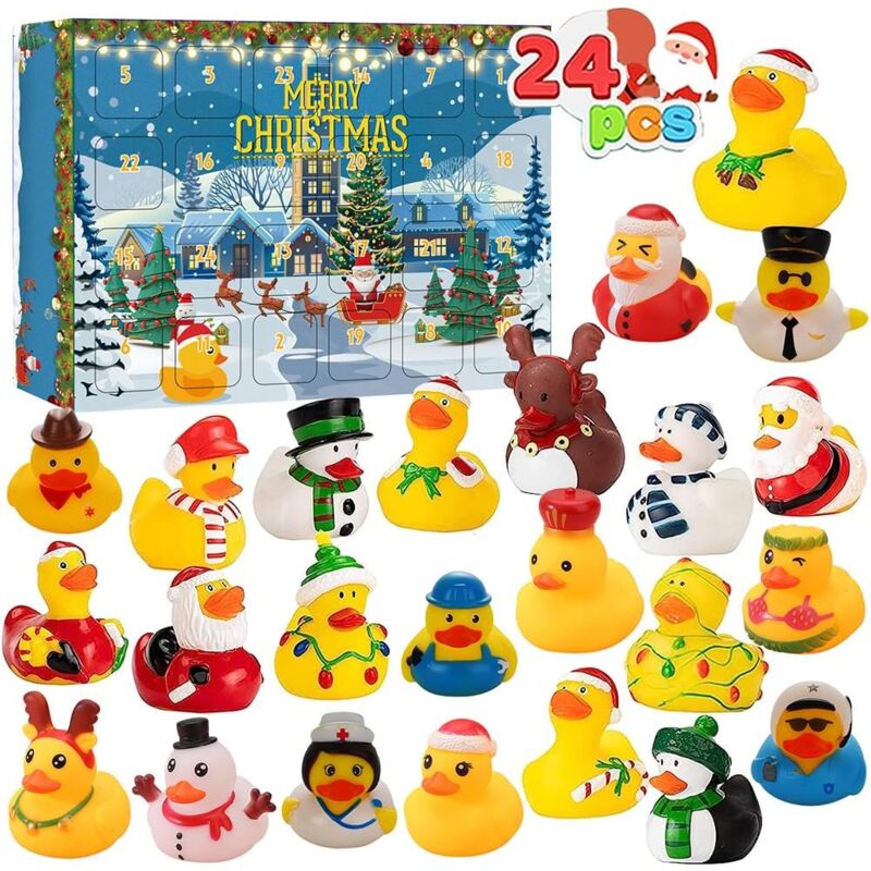 foto del prodotto rapanda calendario dell avvento 2025 mini paperella di gomma regalo per bambini e adulti a 