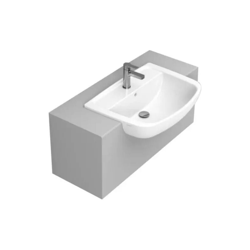 foto del prodotto lavabo semincasso in ceramica bianca modello euro cm 65x46 ceramica dolomite